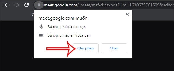 Cho phép sử dụng micro và máy ảnh