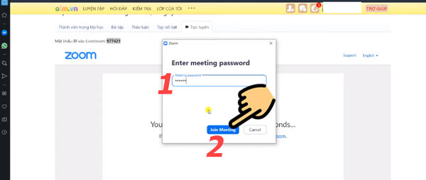 Chỉ dẫn học sinh vào lớp học OLM.VN qua Zoom - 2