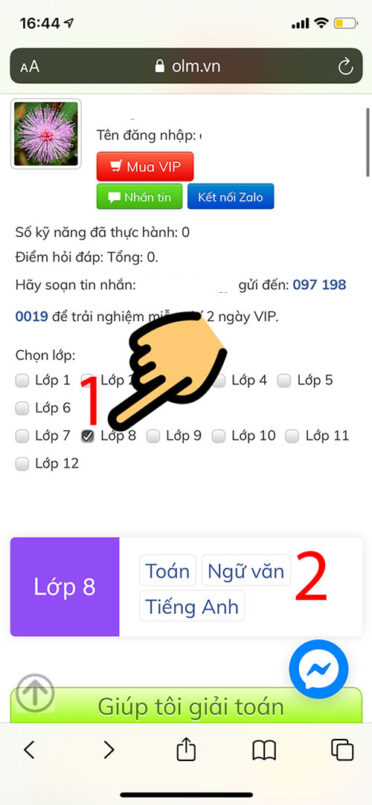 Đăng ký tài khoản olm, olm.vn lớp 4 đăng nhập - 3