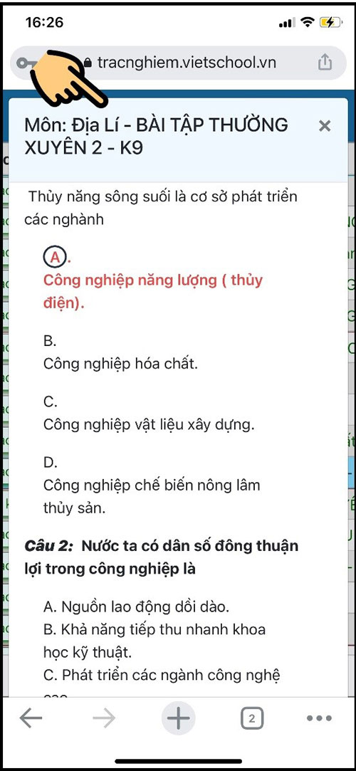 Tiến hành làm bài tập