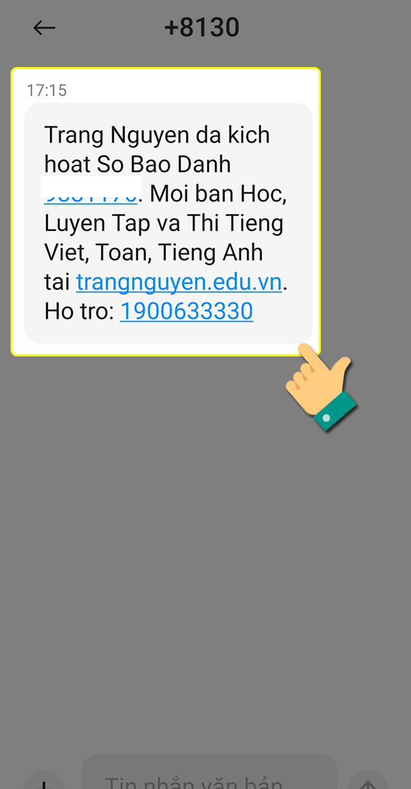 Đăng ký thành công trangnguyen.edu.vn