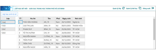 Đồng bộ học sinh trên lophoc.hcm.edu.vn thcs