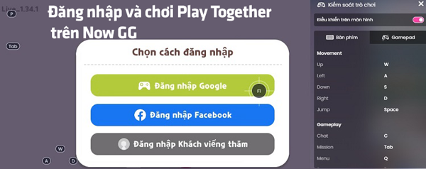 Hướng dẫn 3 bước truy cập Play Together trên now.gg