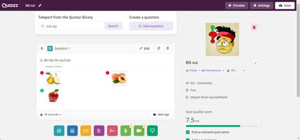 Cách tạo bài tập trên Quizizz