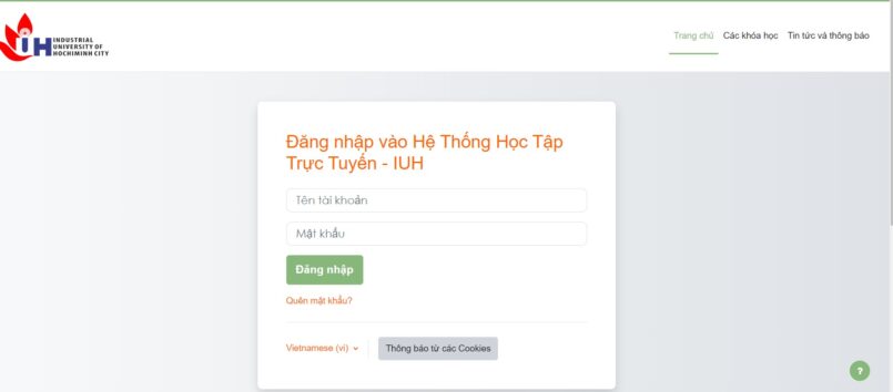 Hướng dẫn đăng nhập LMS.IUH