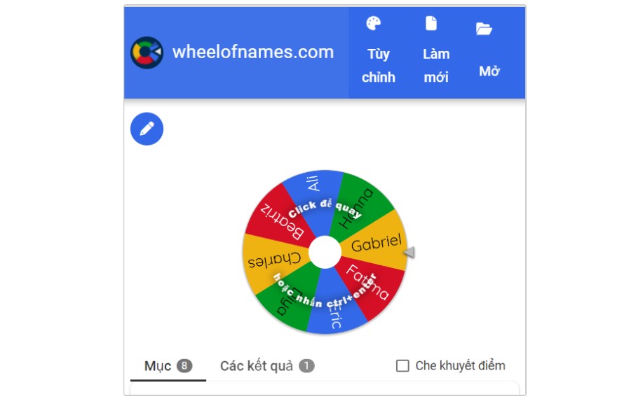Wheel of Name là gì? Công cụ chọn tên ngẫu nhiên miễn phí