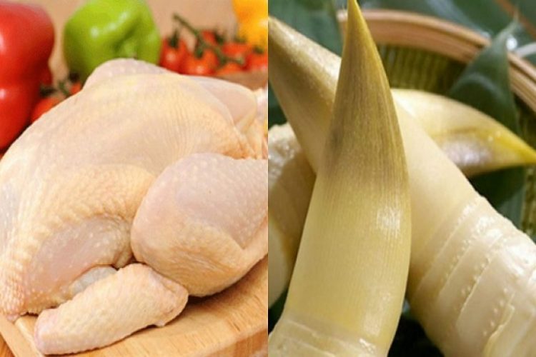 Nguyên liệu gà, măng chua bạn cần phải chuẩn bị