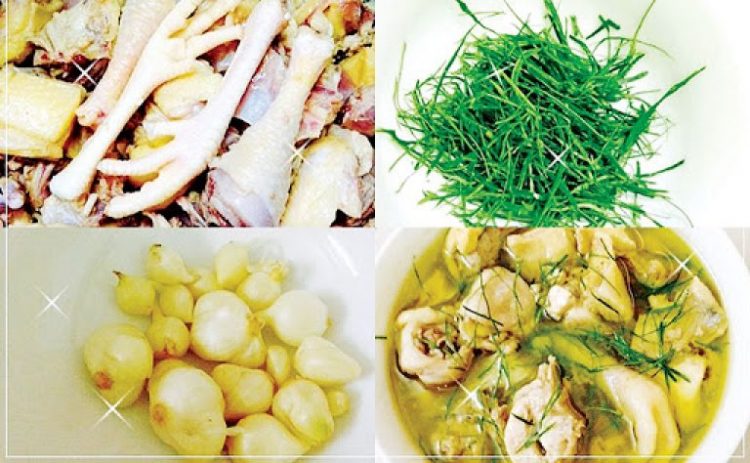 Nguyên liệu làm món canh gà xứ Nghệ