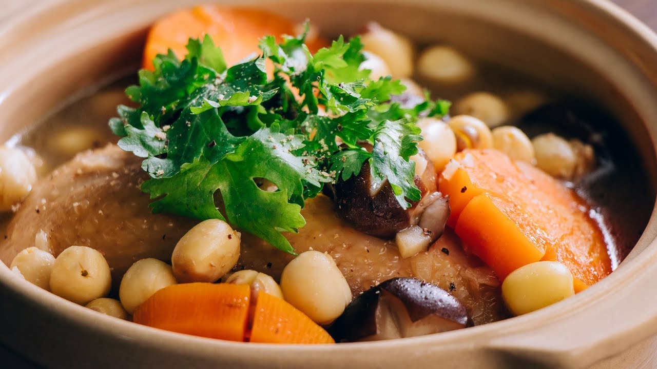 Gà hầm ngũ quả bổ dưỡng cho một cơ thể khỏe mạnh - Ẩm Thực Nông Nghiệp